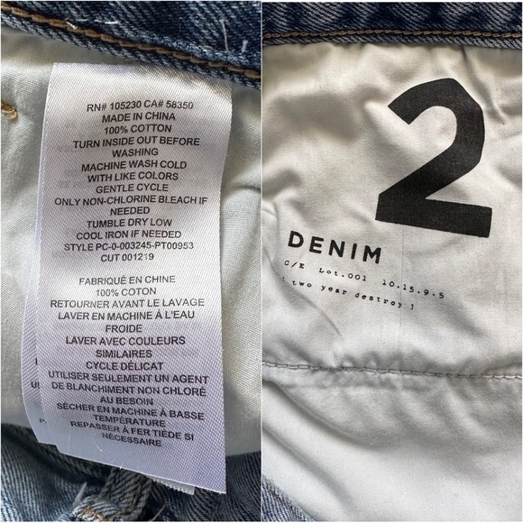 Current/Elliott Jeans The Vintage Cropped Slim in 2 Year Destroy Distressed 27 - Picture 11 of 14